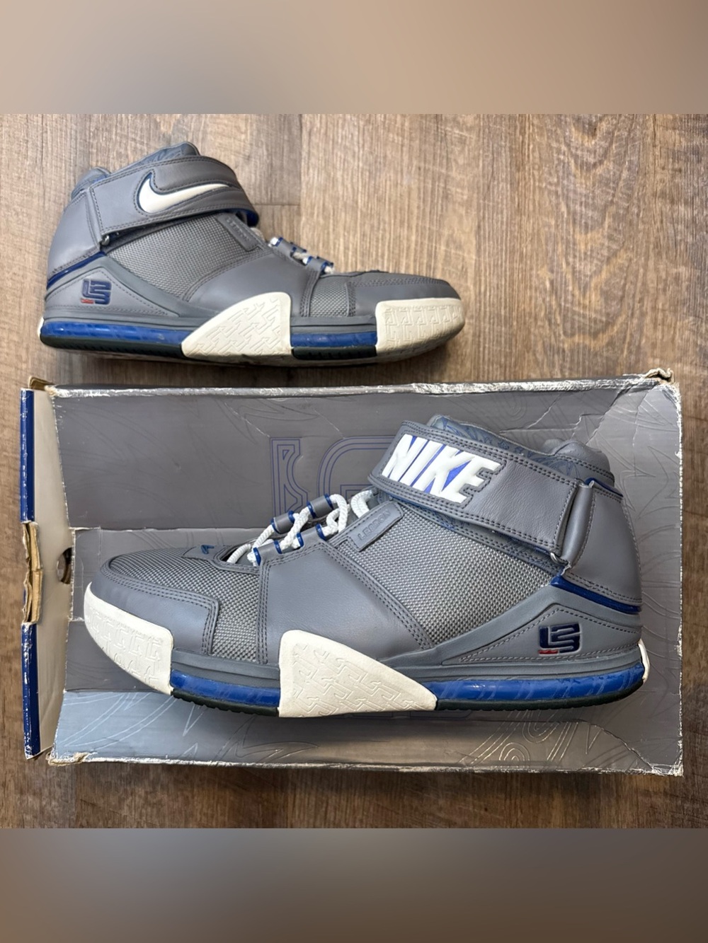 Nike LeBron 2 II All Star Grey Blue Men’s Size 13 Sneakers Shoes 309378-012